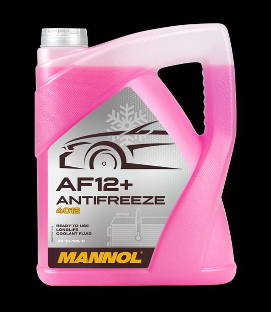 Fagyálló folyadék piros 5L MANNOL Antifreeze AF12+ (-40 °C) Longlife 4012