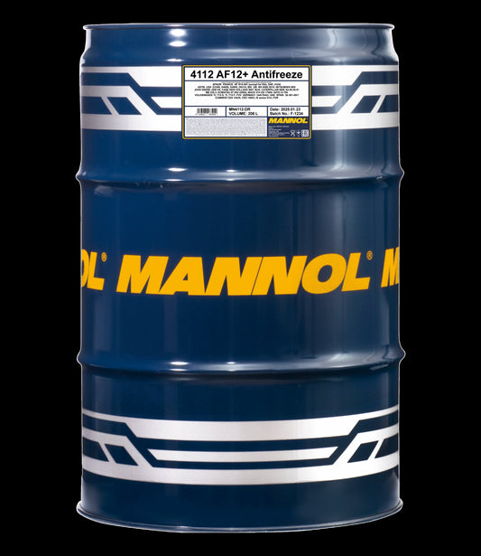 Fagyálló folyadék piros 208L MANNOL Antifreeze AF12+ Longlife 4112